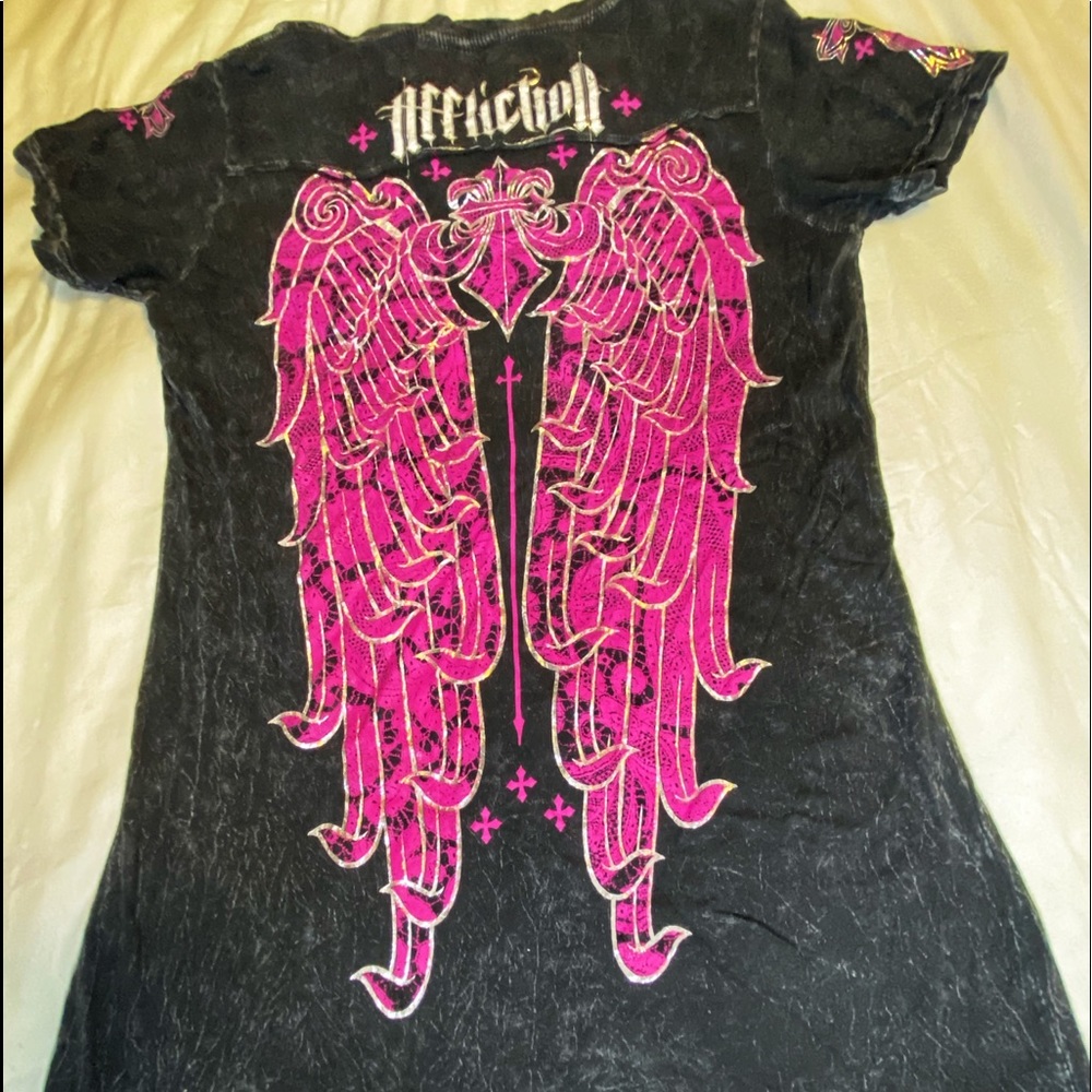 Affliction - Size Large Ladies Short Sleeve